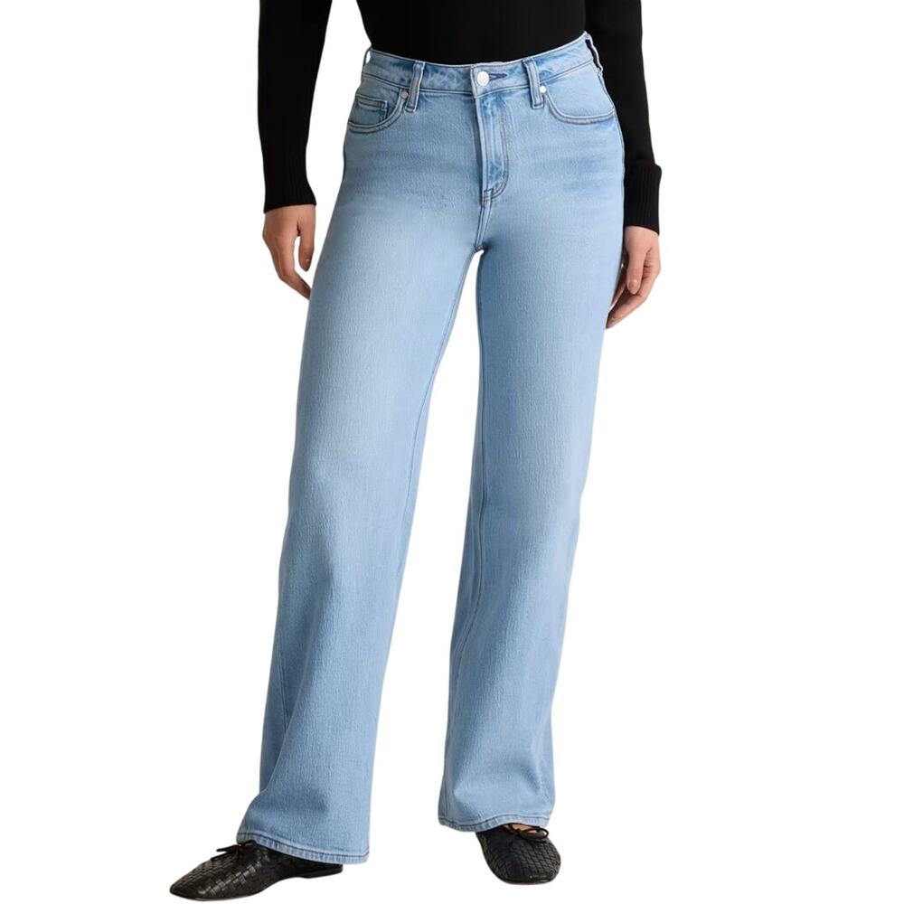 Quince Womens Bella Stretch Relaxed High Rise Classic 5 Pocket Jeans Size 32 NWT